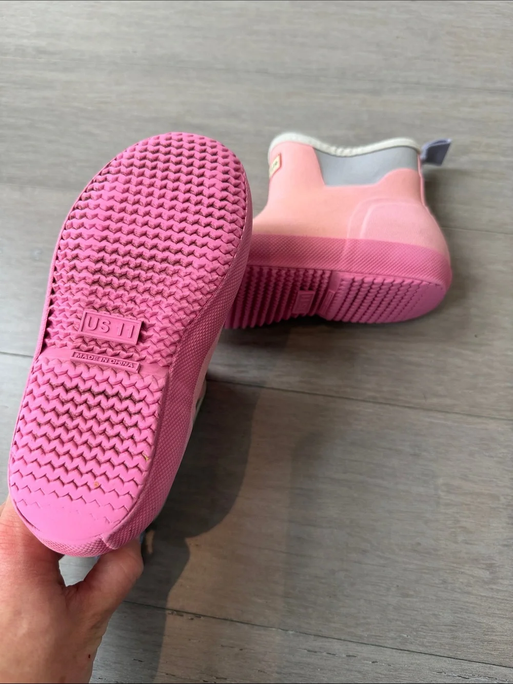 Hunter Kids Pink Waterproof Pull-On Rain Boots size 11